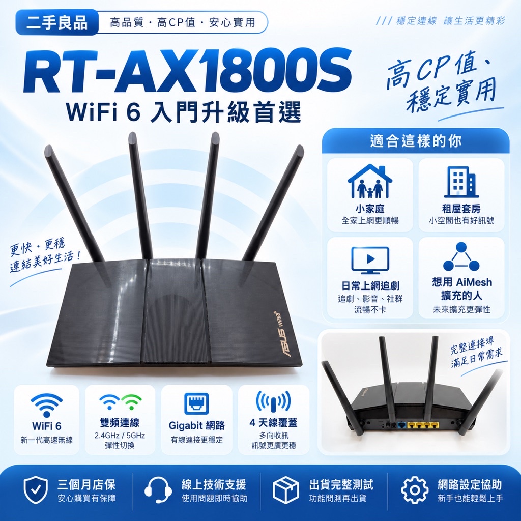 ASUS RT-AX1800S 商品圖片